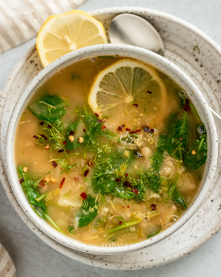 Lemony White Bean Potato Soup