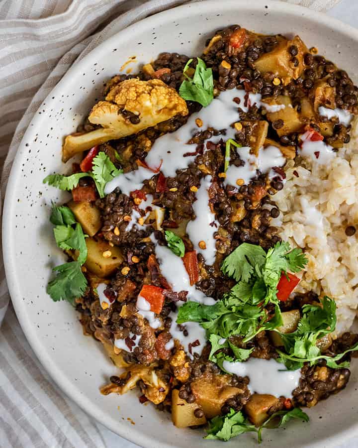 Savory Mixed Vegetable Lentil Curry