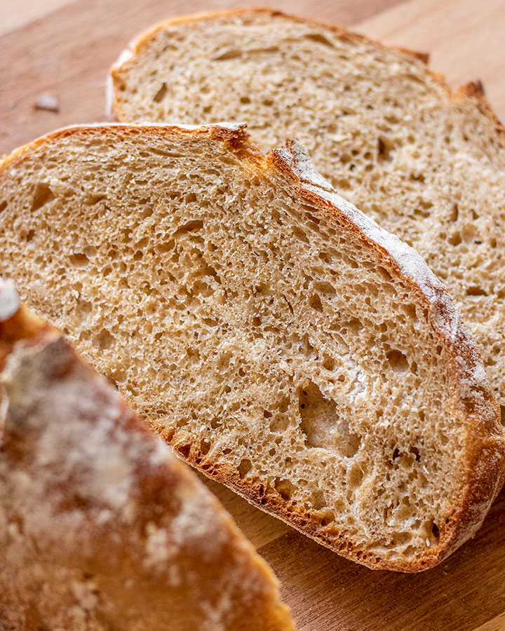 No-Knead Whole Wheat Bread